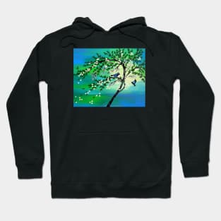 Green and birds Hoodie